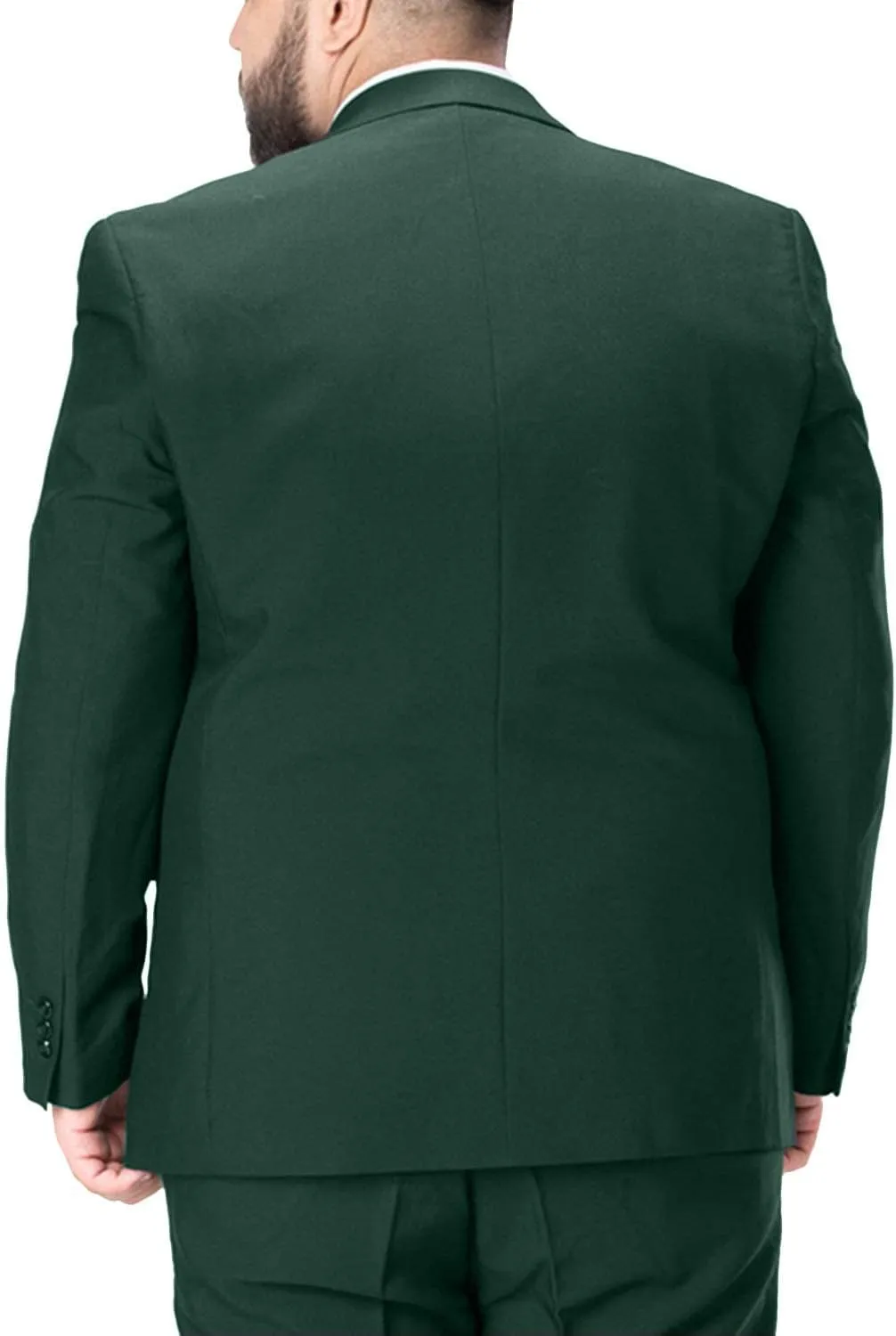 GATMSTZ Men's Formal Big Tall 3 Pieces Suit 2 Buttons Wedding Jacket Vest Pants