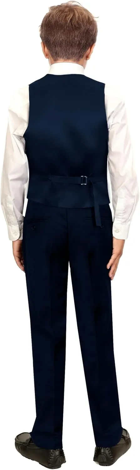 Gioberti 5 Piece Boys Formal Vest, Pants, Dress Shirt & Tie Set