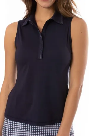 GOLFTINI Womens Fabulous Sleeveless Golf Polo  Soft, Moisture-Wicking, UPF Shirt for Golf, Tennis, Pickleball & Office Wear