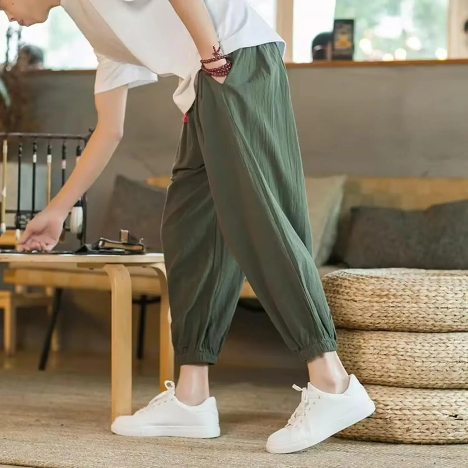 Harem Pants Solid Color Thin Section Loose Wide-Leg Harem Trousers