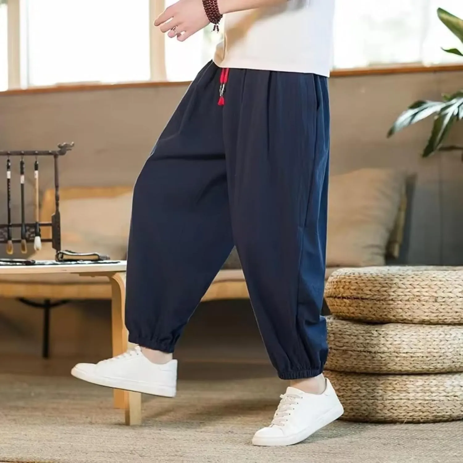 Harem Pants Solid Color Thin Section Loose Wide-Leg Harem Trousers