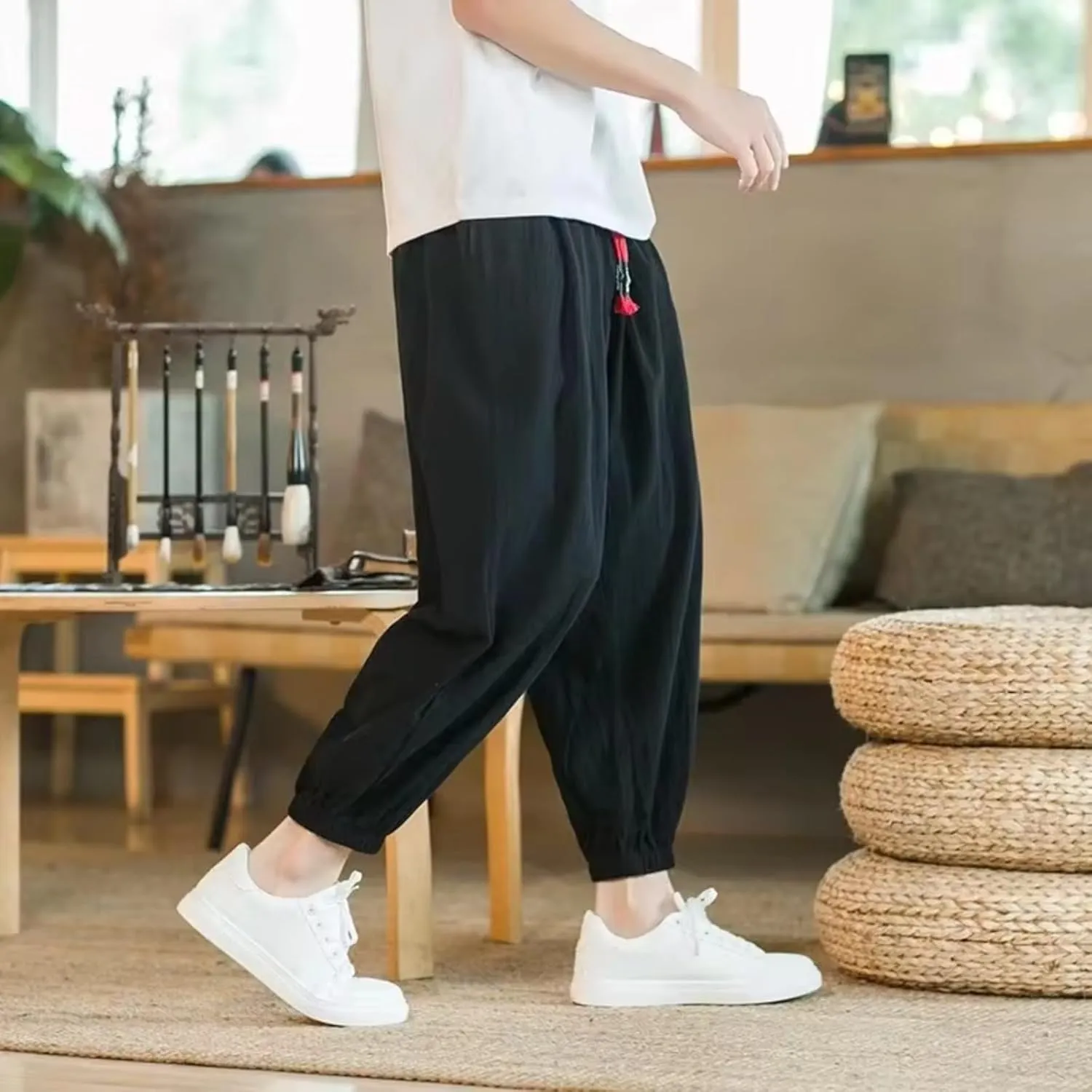 Harem Pants Solid Color Thin Section Loose Wide-Leg Harem Trousers