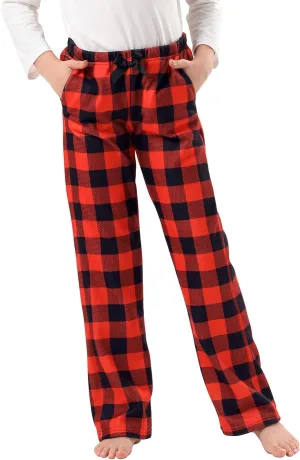 HDE Girl's Fleece Pajama Pants Kids Sleepwear Fuzzy Plush PJ Bottoms w/Pockets