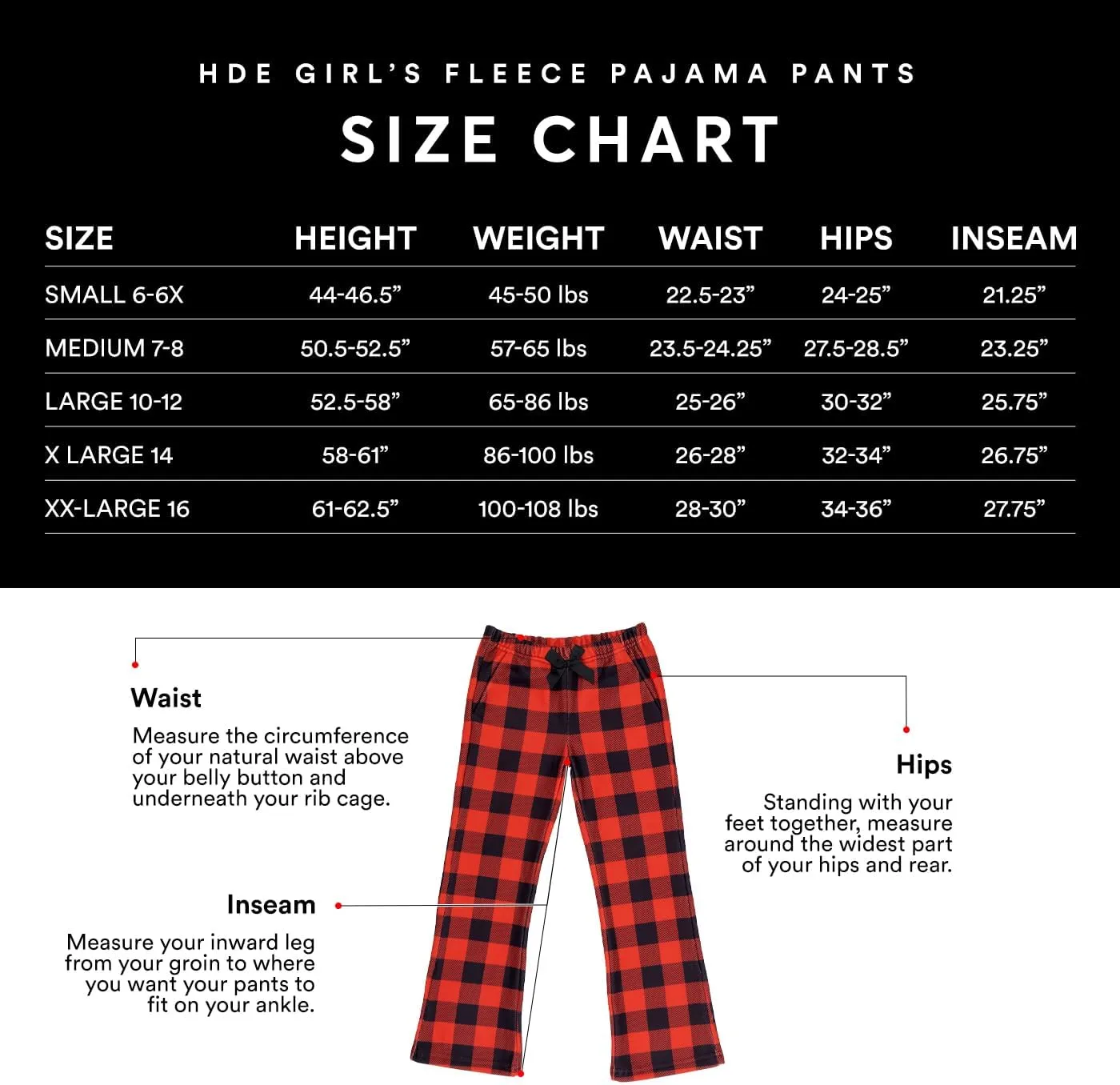 HDE Girl's Fleece Pajama Pants Kids Sleepwear Fuzzy Plush PJ Bottoms w/Pockets