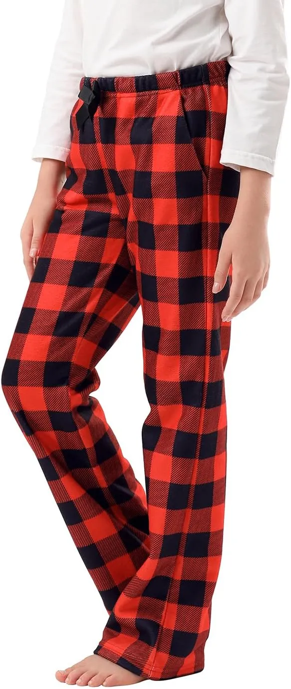 HDE Girl's Fleece Pajama Pants Kids Sleepwear Fuzzy Plush PJ Bottoms w/Pockets