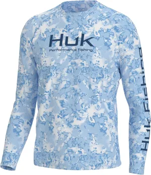 HUK Men's Pursuit Crew Long Sleeve, Sun Protecting Fishing Shirt