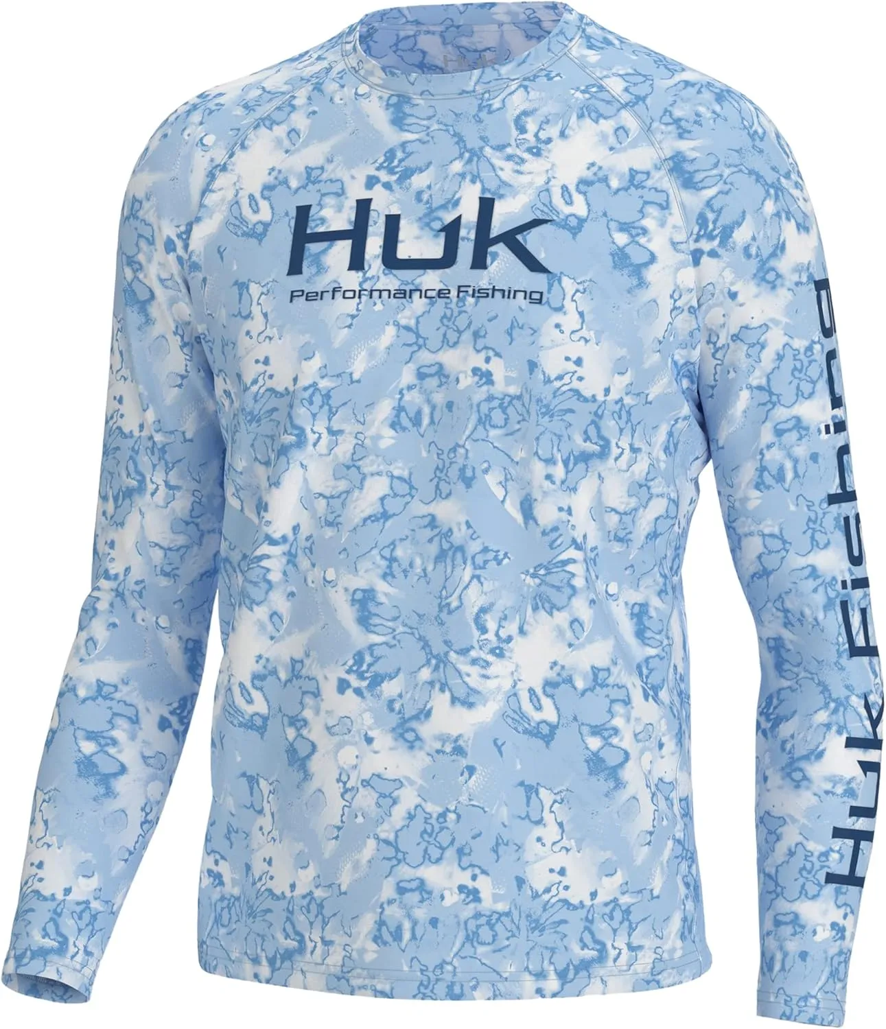 HUK Men's Pursuit Crew Long Sleeve, Sun Protecting Fishing Shirt