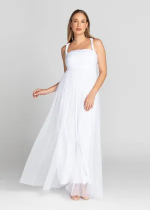 Infinity Dress with Tulle (Pearl White)