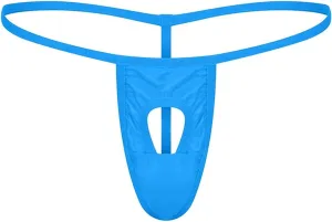 JEShifangjiusu Men's Sexy G-String Underwear Thongs Open Hole Bulge Pouch Briefs Panties T-Back Seamless Thong Underwear