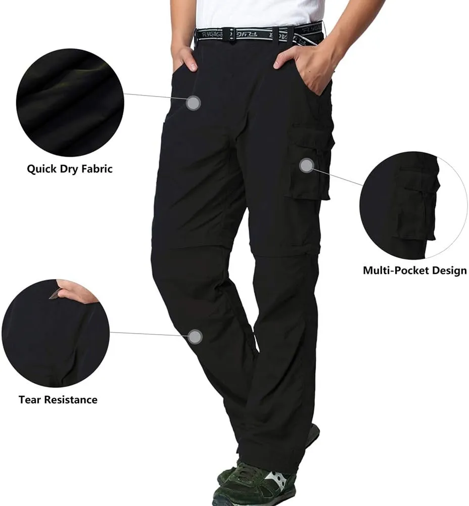 JOMLUN Mens Hiking Pants Zip Off Cargo Pants Lightweight Quick Dry Convertible Outdoor Shorts