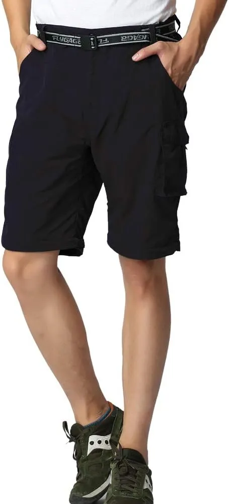 JOMLUN Mens Hiking Pants Zip Off Cargo Pants Lightweight Quick Dry Convertible Outdoor Shorts