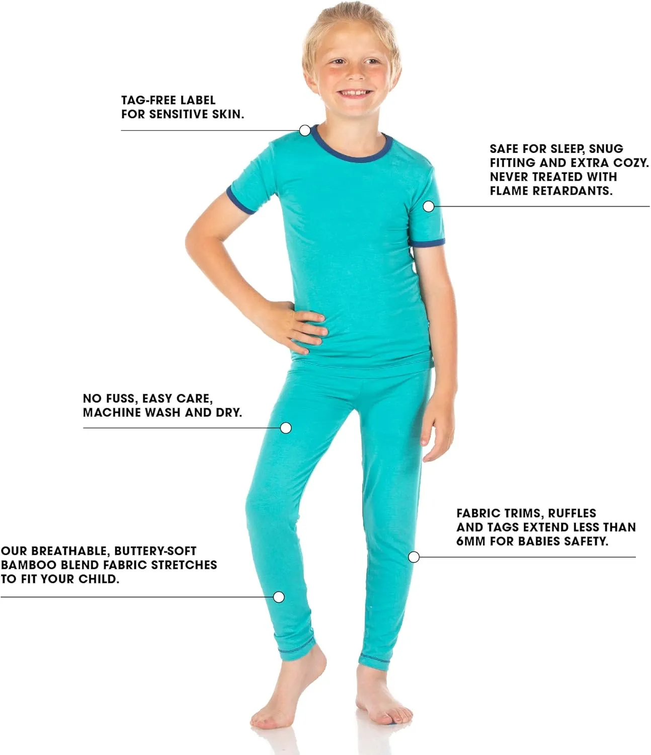 KicKee - Celebrate The 4th - Ultra Soft, Short Sleeve Top & Long Pants Pajama Set  Stars or Stripes Sleepwear for Kids