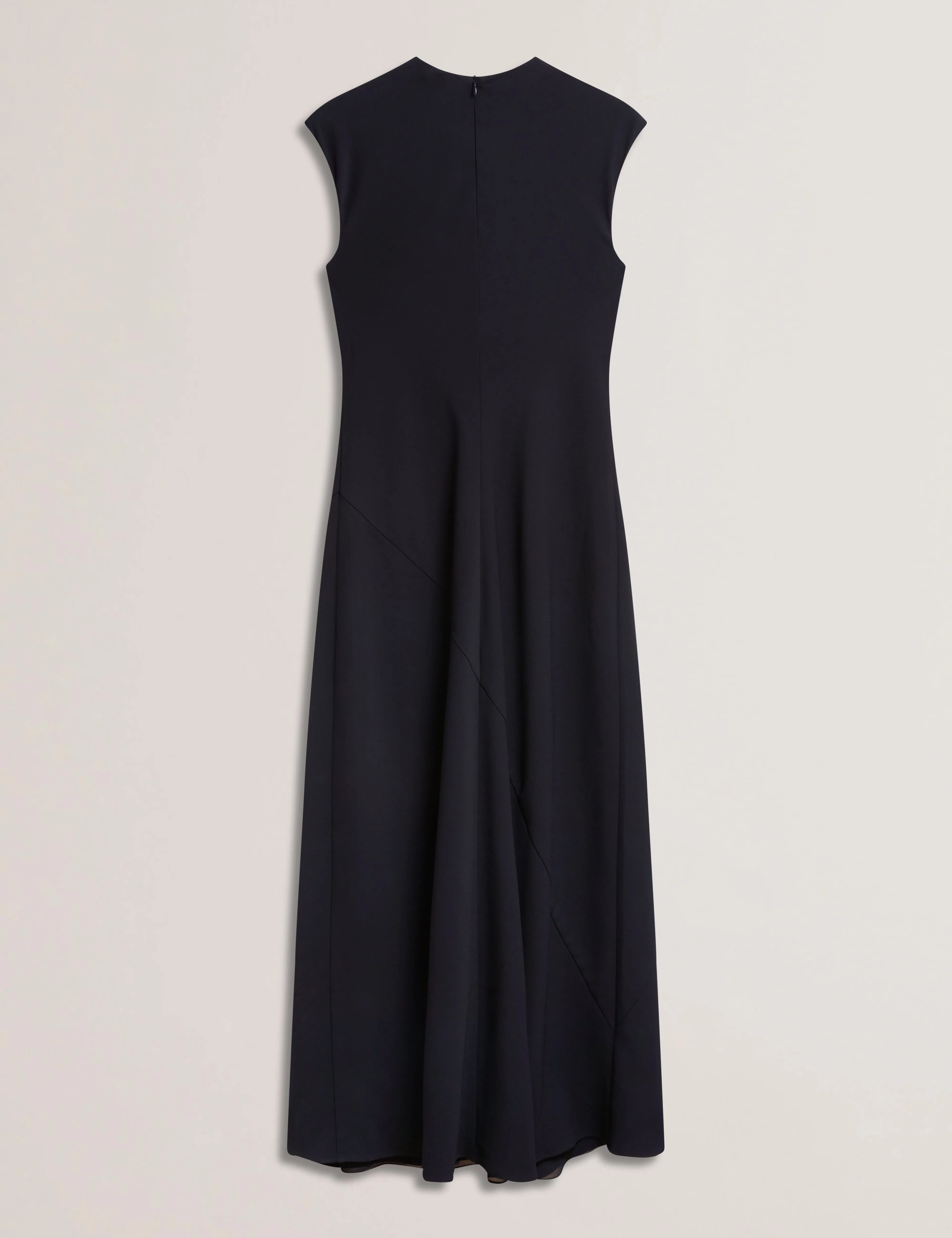 Kyamos Drape Detail Slip Maxi Dress Navy