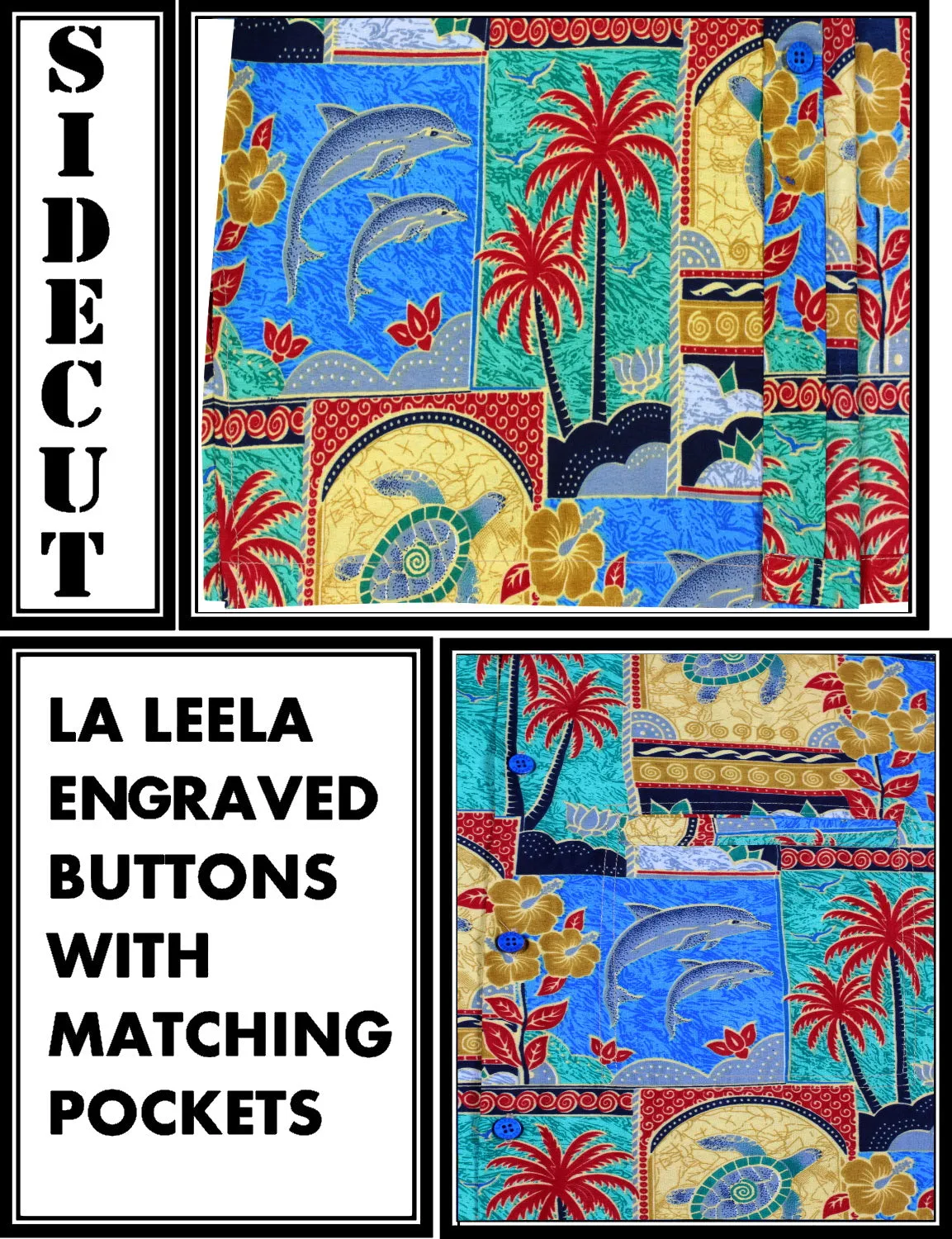 LA LEELA Shirt Casual Button Down Short Sleeve Beach Shirt Men Aloha Pocket shirt Green_W274