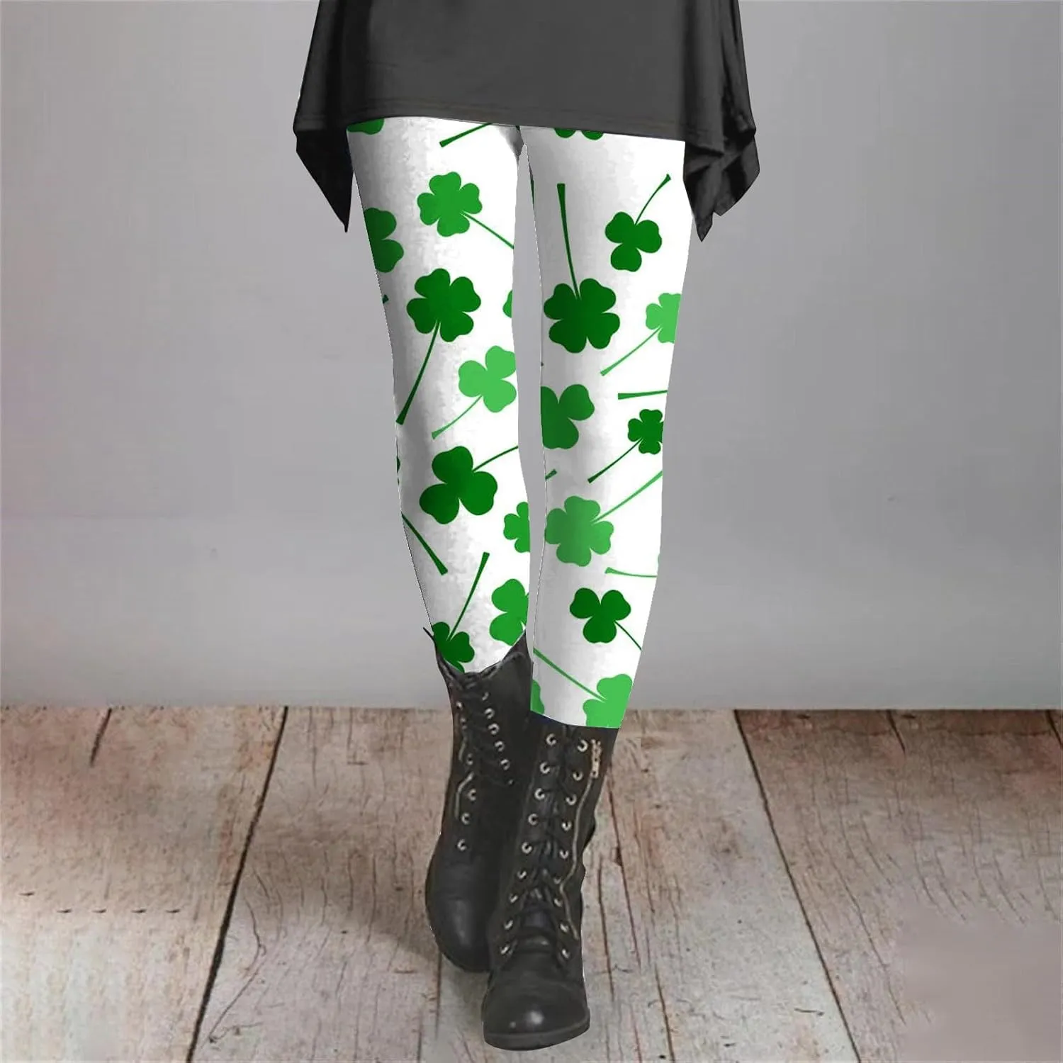 LCMTWX Womens St Patrick's Day Costume St. Patricks Day Print High Waist Yoga Pants for Women's Workout Clothes for Fold