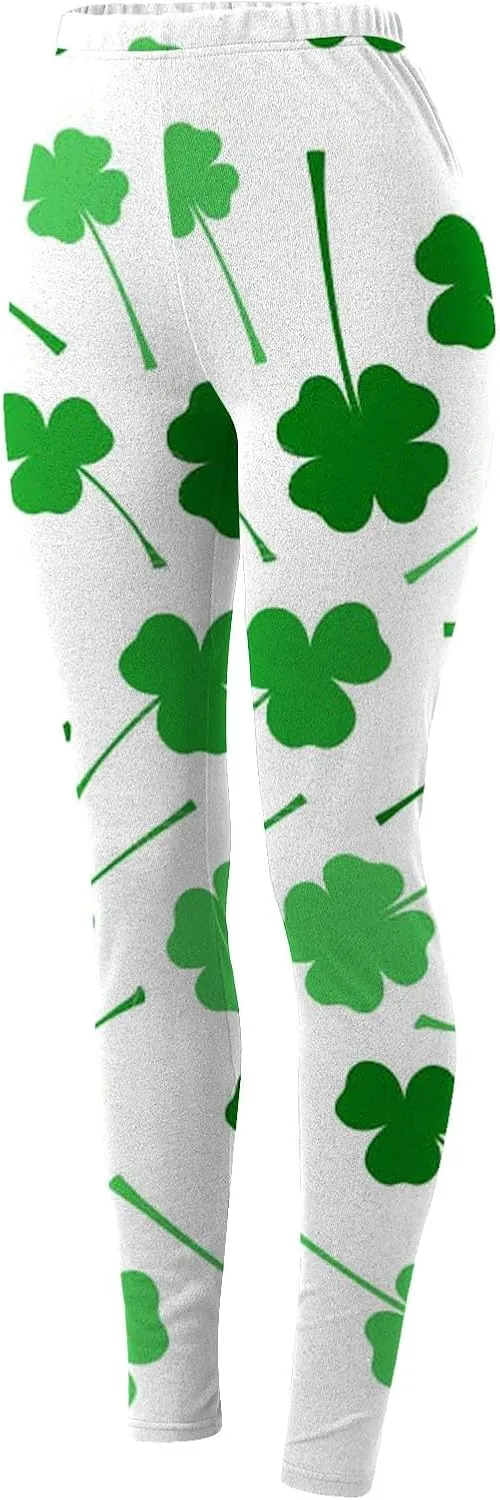 LCMTWX Womens St Patrick's Day Costume St. Patricks Day Print High Waist Yoga Pants for Women's Workout Clothes for Fold