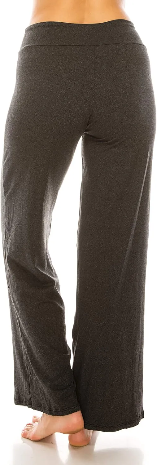 Leggings Depot Women's Drawstring Pajama Pants Wide Leg Casual Comfy Sleepwear for Lounge and Yoga