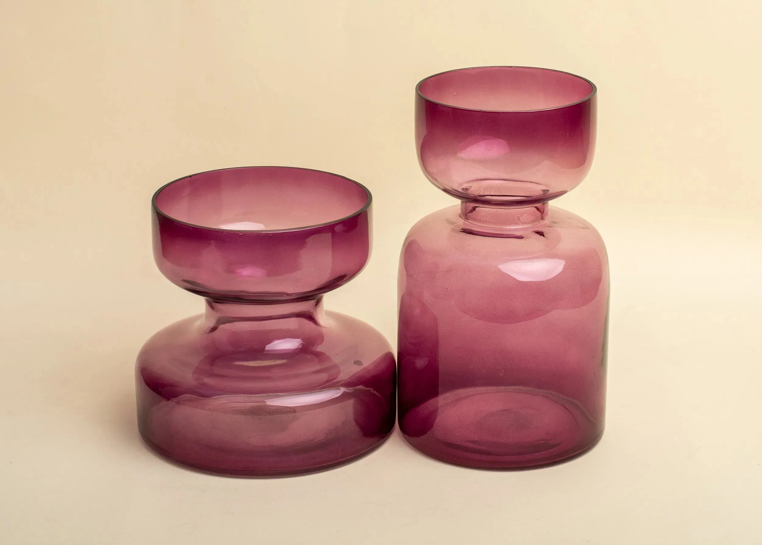 Lilac Colored Glass Vase | Single | 5.5 inches , 8 inches