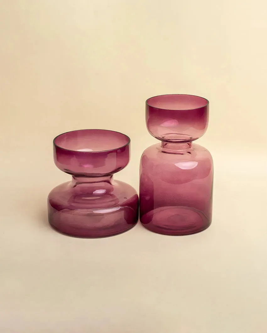 Lilac Colored Glass Vase | Single | 5.5 inches , 8 inches