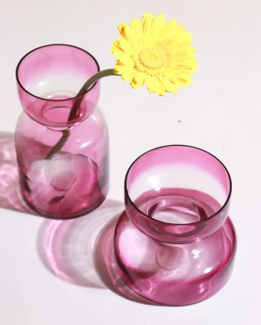 Lilac Colored Glass Vase | Single | 5.5 inches , 8 inches