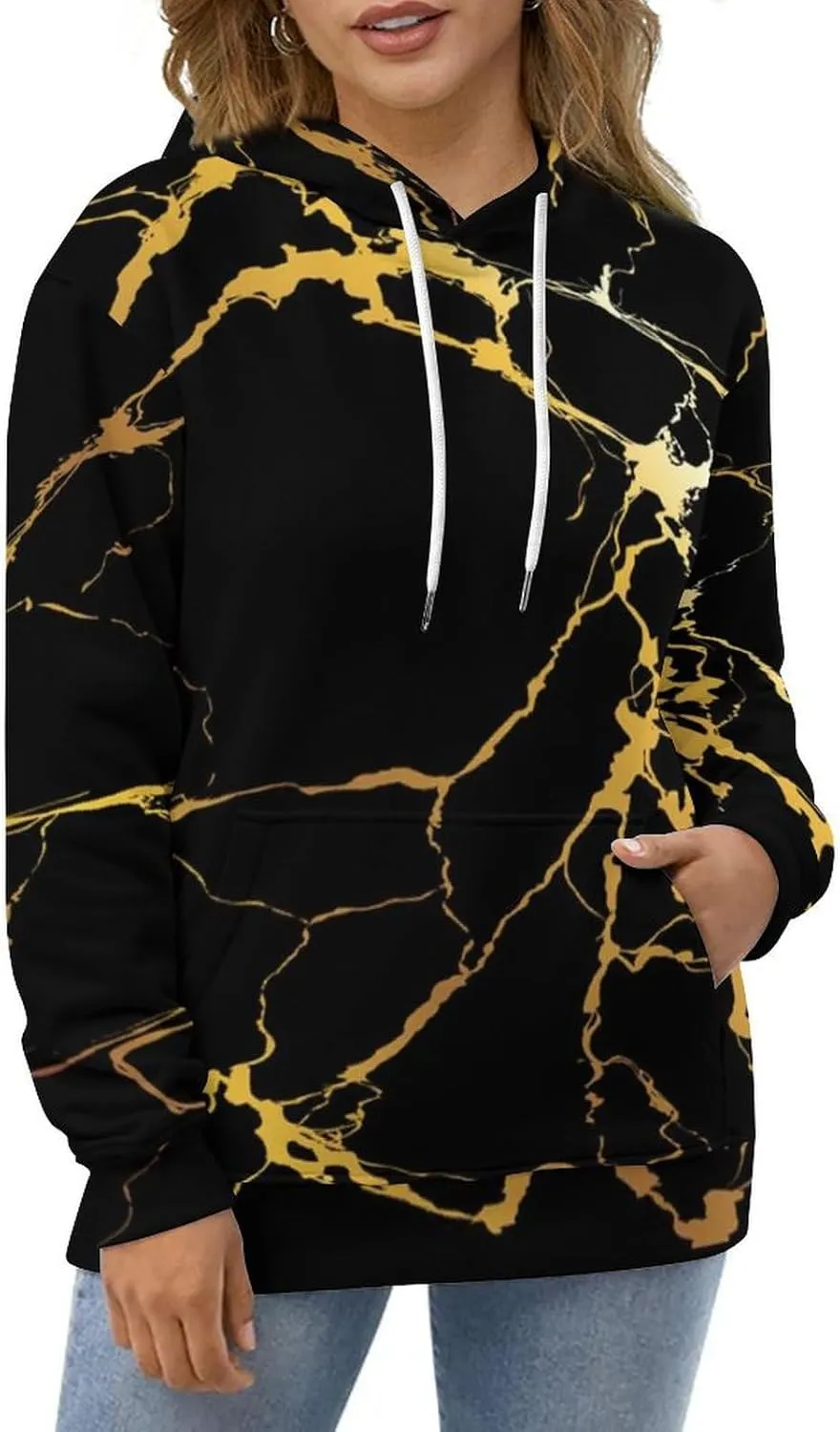 Long Sleeve Fashion Hoodie Pullover Sweatshirt Oversized Pockets Sweatshirts