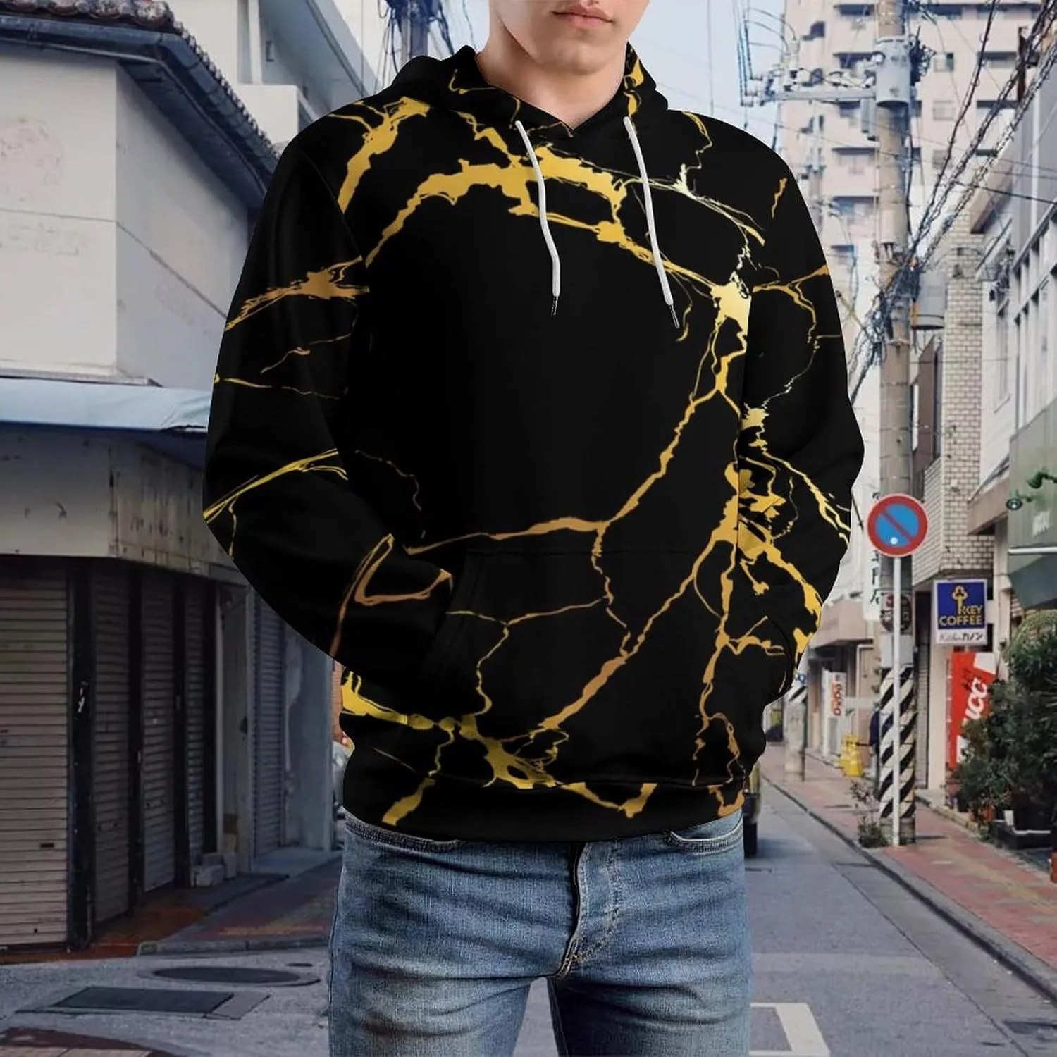 Long Sleeve Fashion Hoodie Pullover Sweatshirt Oversized Pockets Sweatshirts