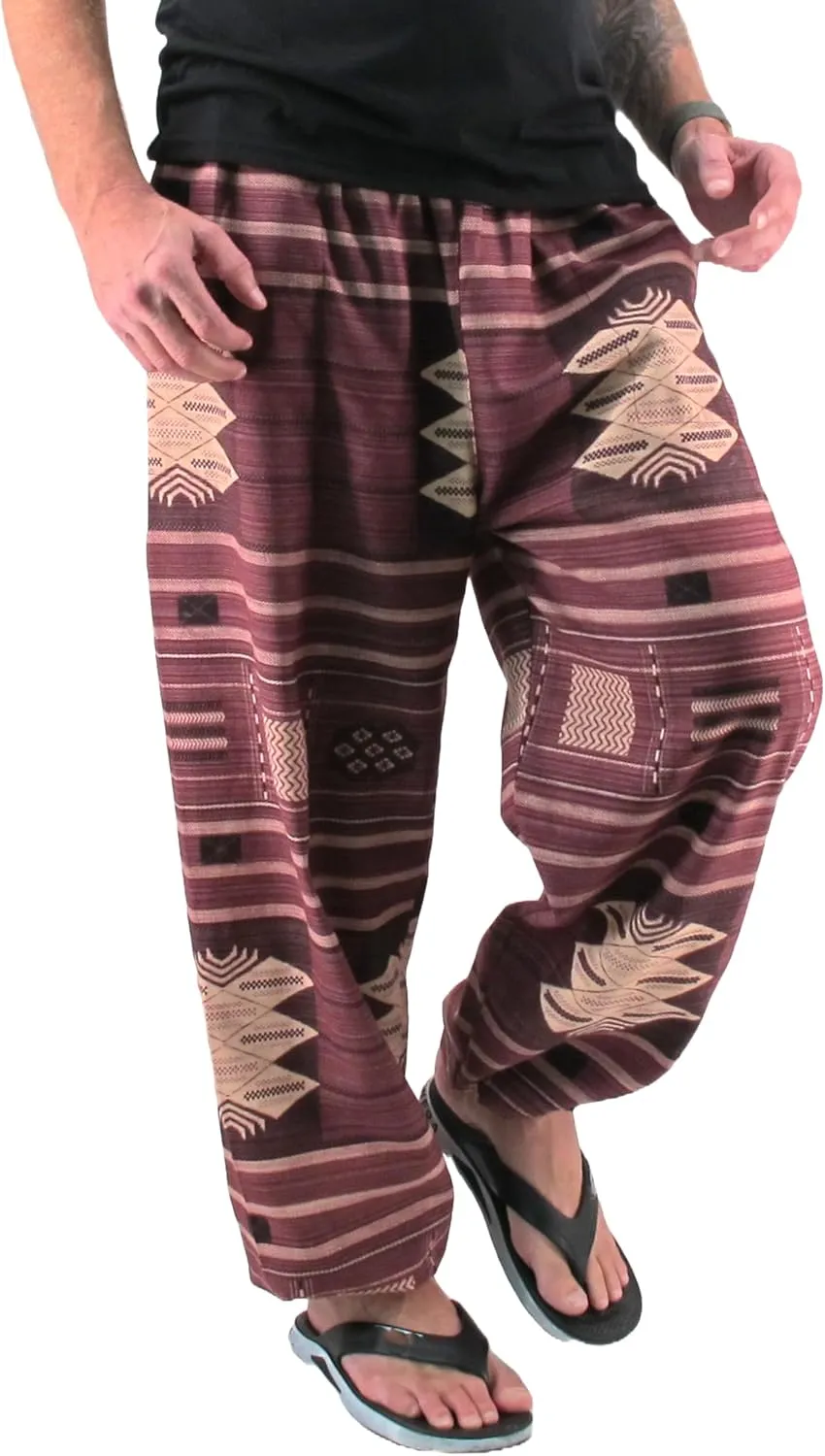 Love Quality Baggy Pants Men's One Size Printed 100% Cotton Harem Pants Hippie Boho