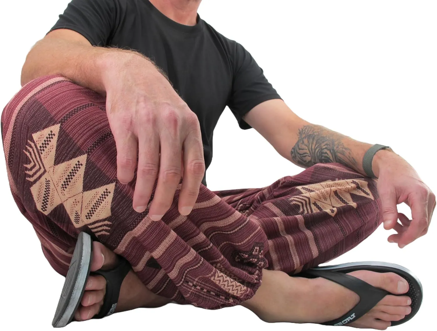 Love Quality Baggy Pants Men's One Size Printed 100% Cotton Harem Pants Hippie Boho