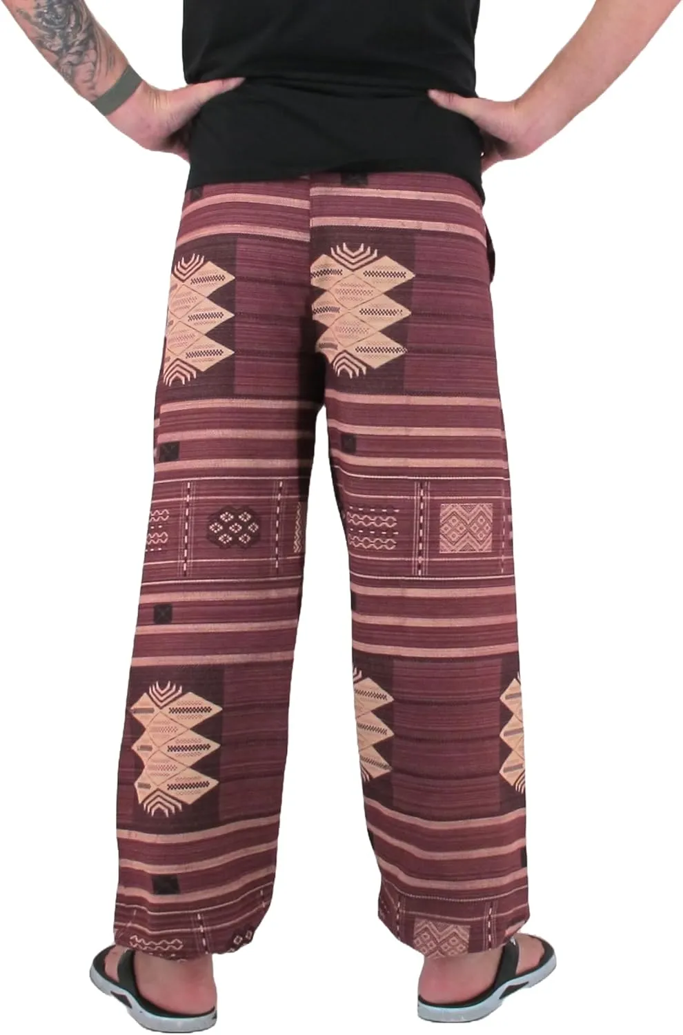 Love Quality Baggy Pants Men's One Size Printed 100% Cotton Harem Pants Hippie Boho