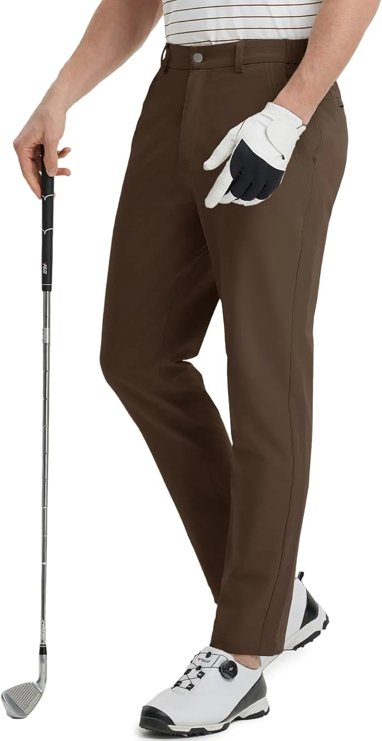 M MAELREG Golf Pants Men Lightweight with 5 Pockets - 30"/32"/34" Stretch Water-Resistant Casual Flat Front Mens Dress Pants