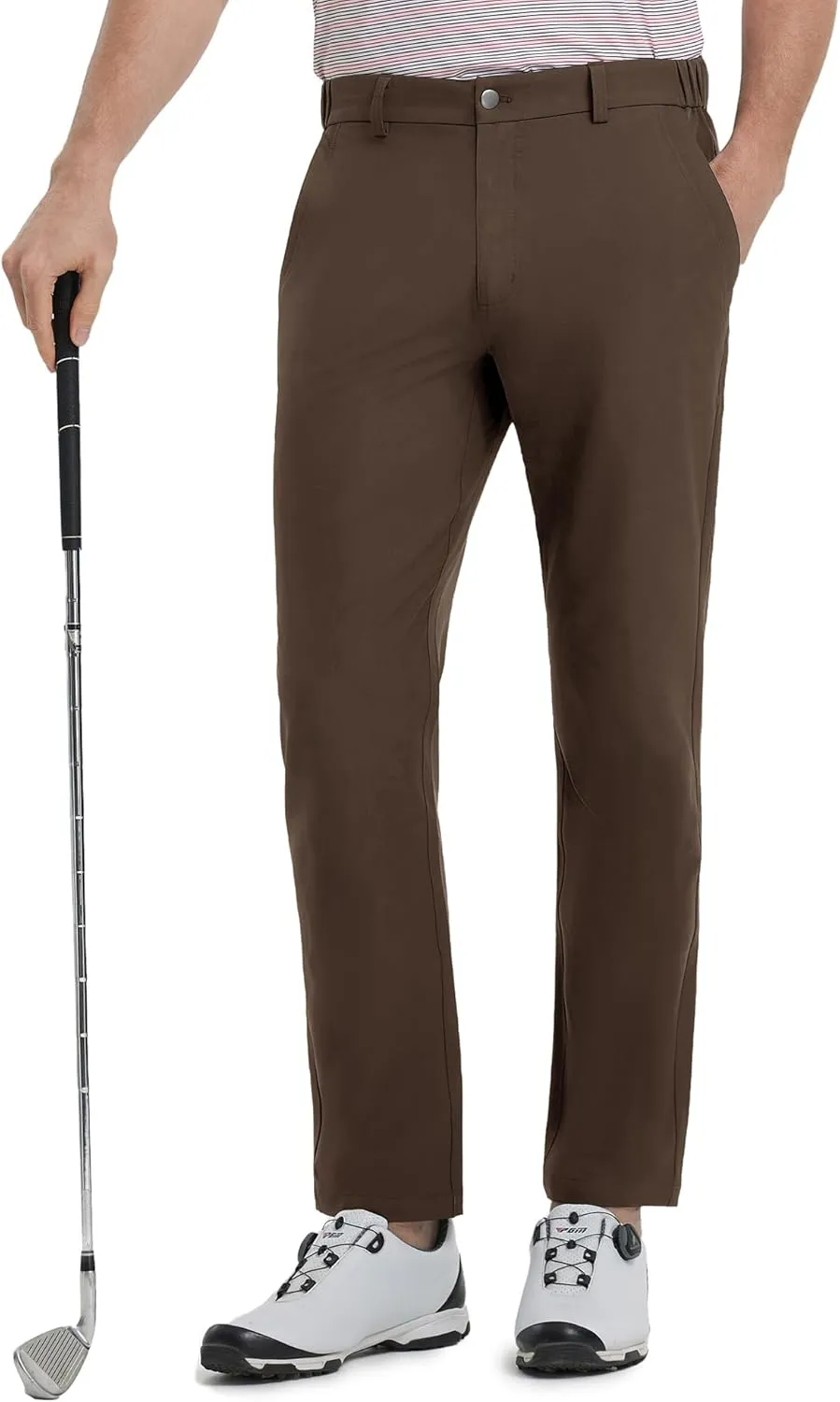 M MAELREG Golf Pants Men Lightweight with 5 Pockets - 30"/32"/34" Stretch Water-Resistant Casual Flat Front Mens Dress Pants