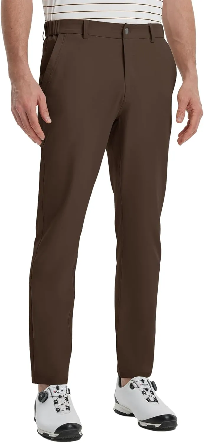 M MAELREG Golf Pants Men Lightweight with 5 Pockets - 30"/32"/34" Stretch Water-Resistant Casual Flat Front Mens Dress Pants