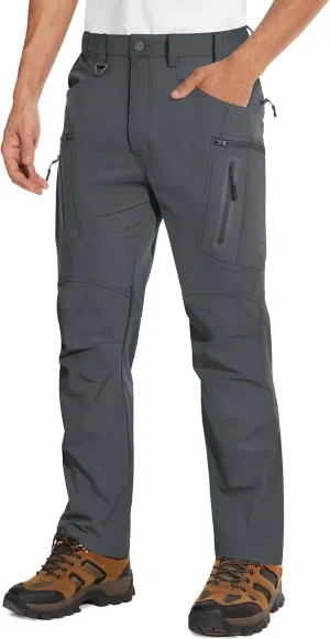 MAGCOMSEN Men's Tactical Pants Water Repellent 8 Pockets Ripstop Hiking Trousers Lightweight Work Pants