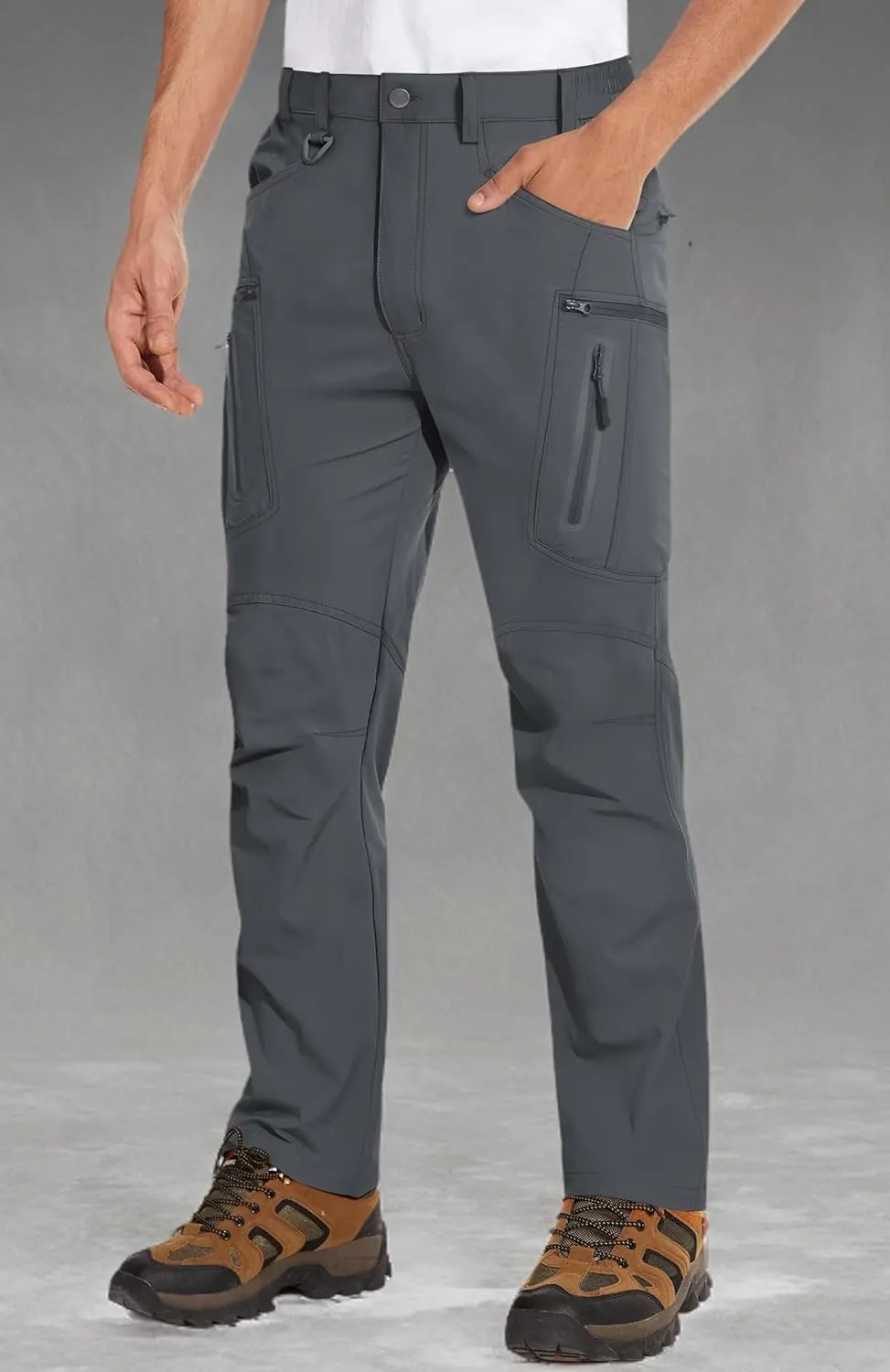 MAGCOMSEN Men's Tactical Pants Water Repellent 8 Pockets Ripstop Hiking Trousers Lightweight Work Pants