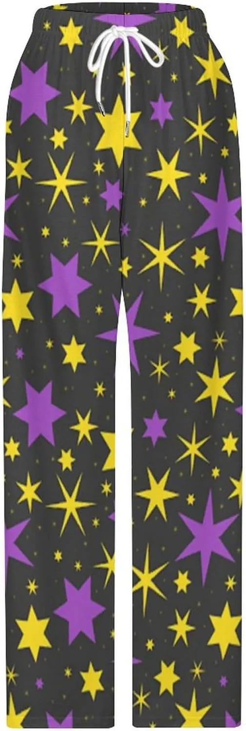 Magic Star Pajamas for Adult Bottoms Lounge Pants Sleepwear Loungewear with Elastic Waistband Unisex