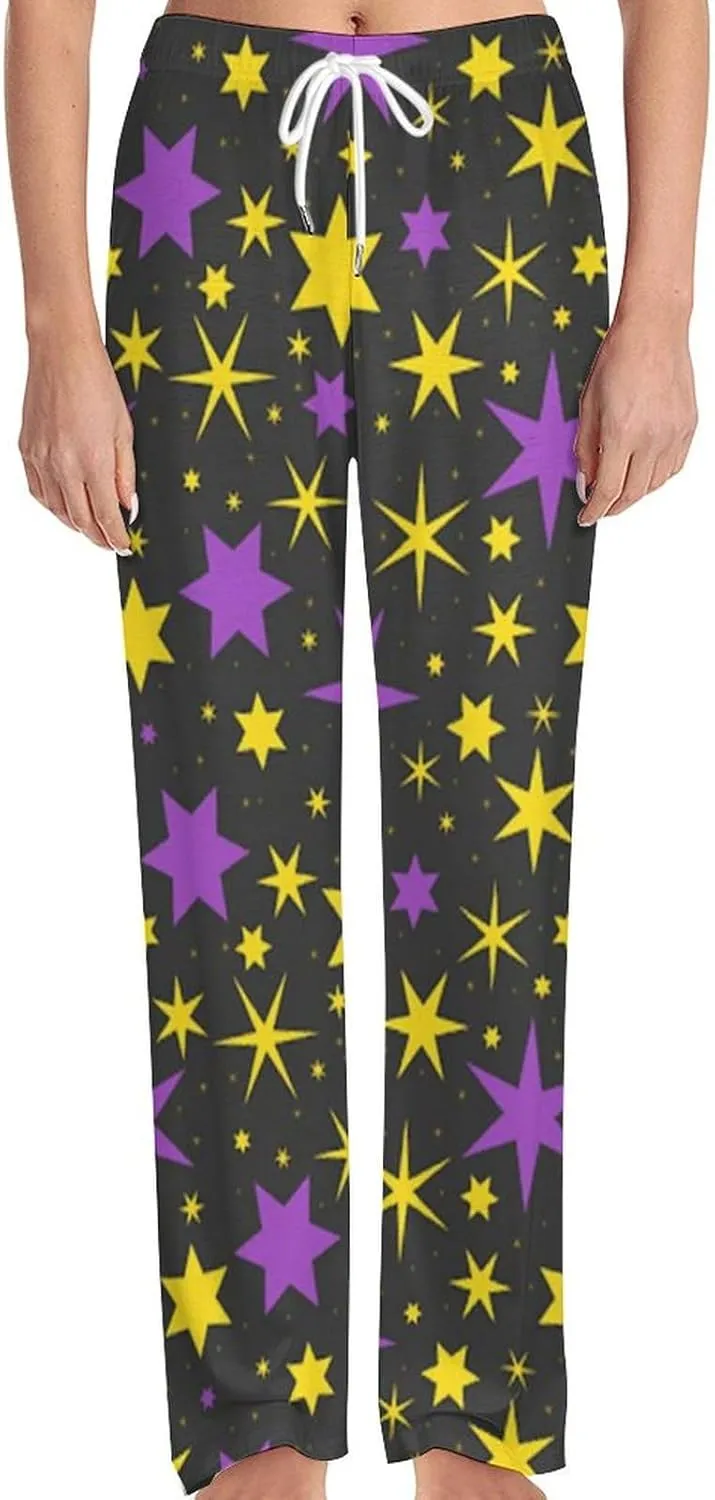 Magic Star Pajamas for Adult Bottoms Lounge Pants Sleepwear Loungewear with Elastic Waistband Unisex