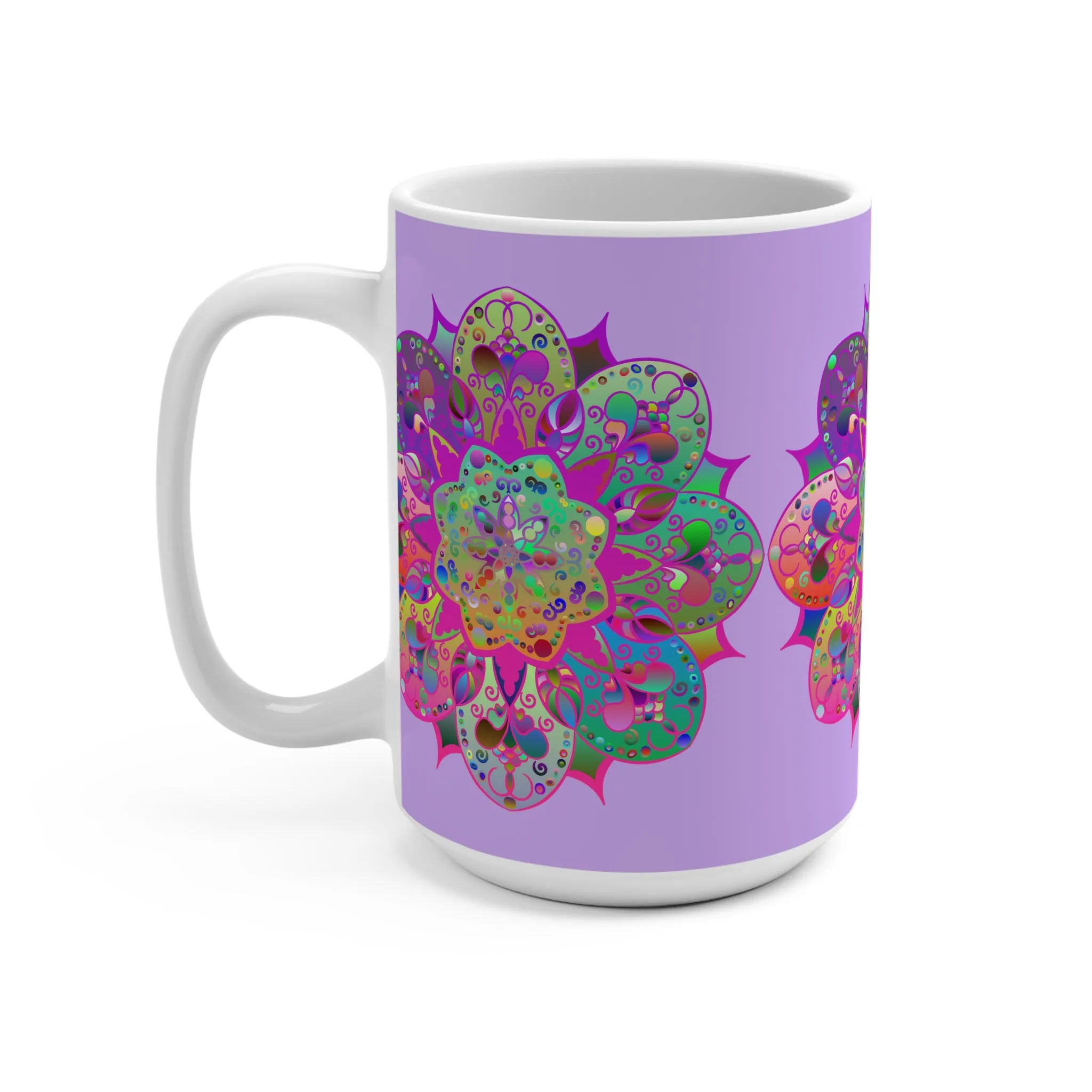Mandala Art 15oz Ceramic Mug - Beautiful Design