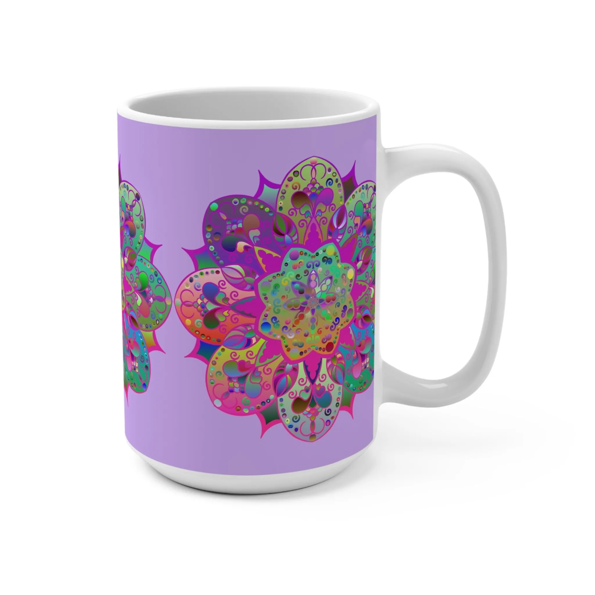 Mandala Art 15oz Ceramic Mug - Beautiful Design