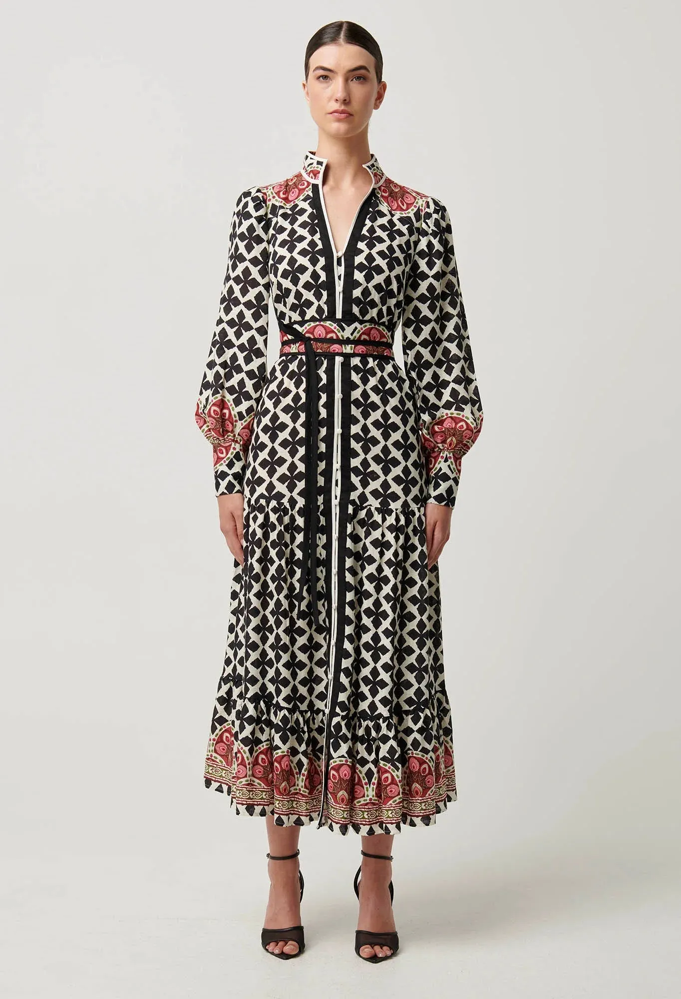 Marielle Linen Viscose Dress in Country Tapestry