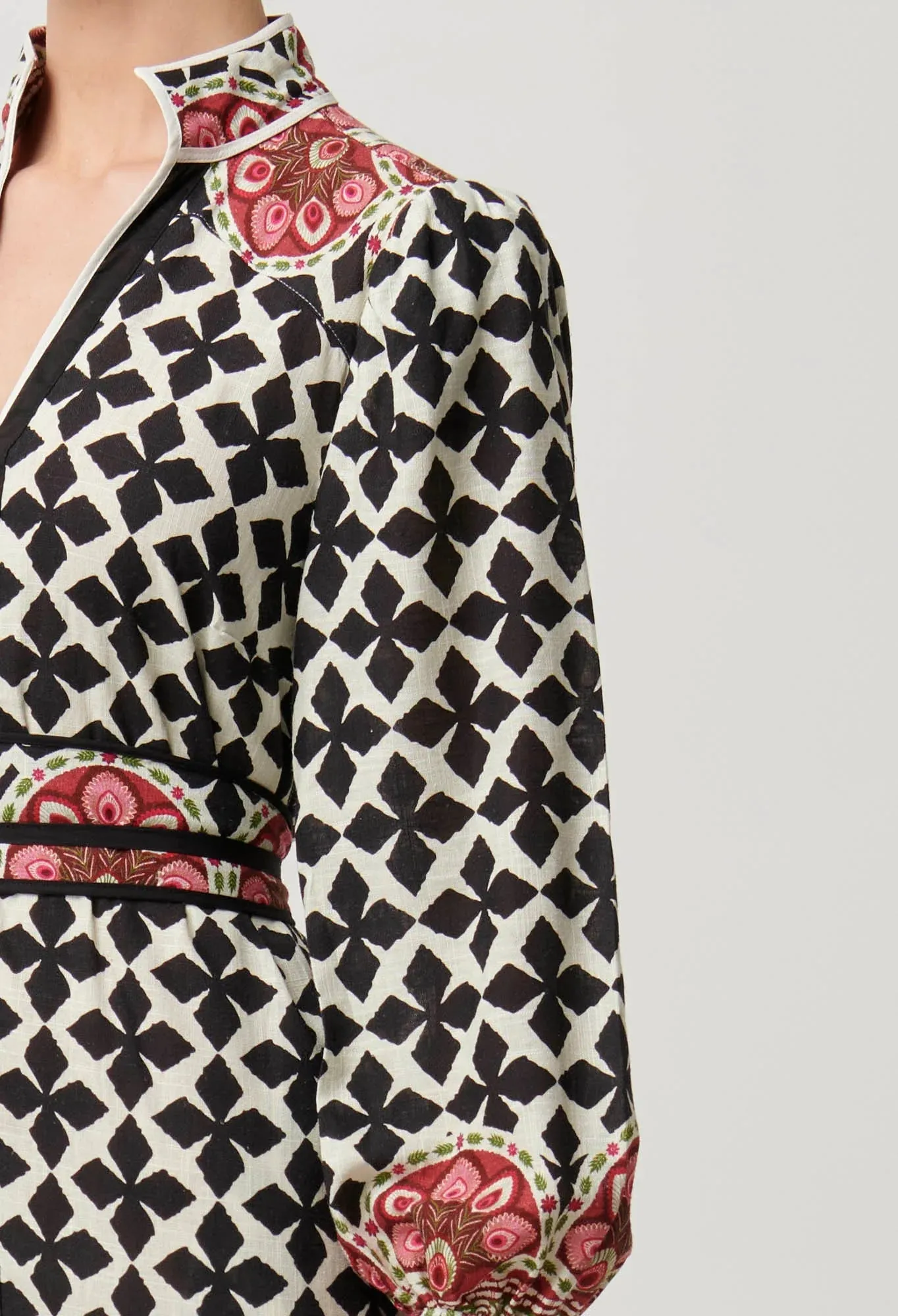 Marielle Linen Viscose Dress in Country Tapestry