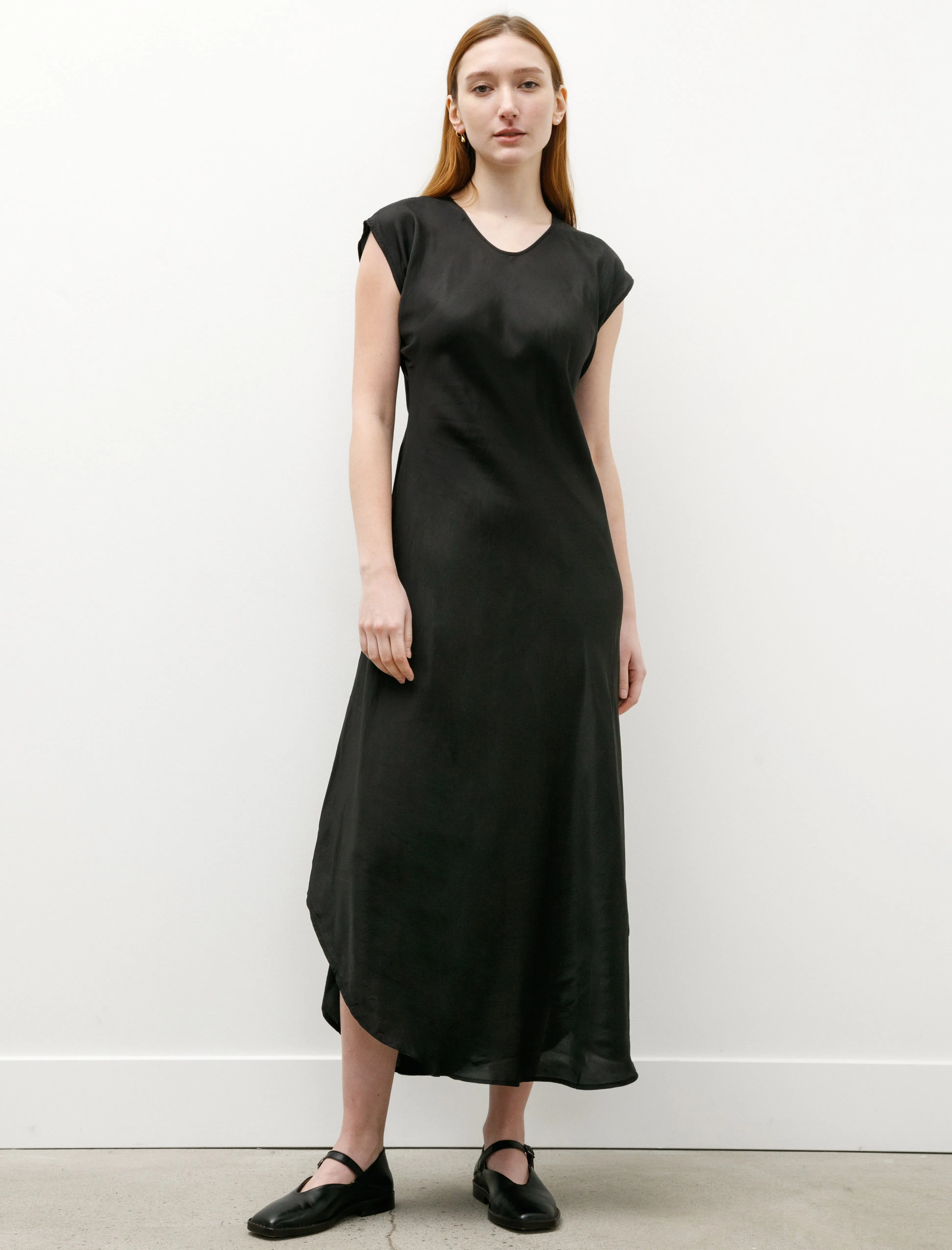 Maxi Dress Shiny Viscose Black