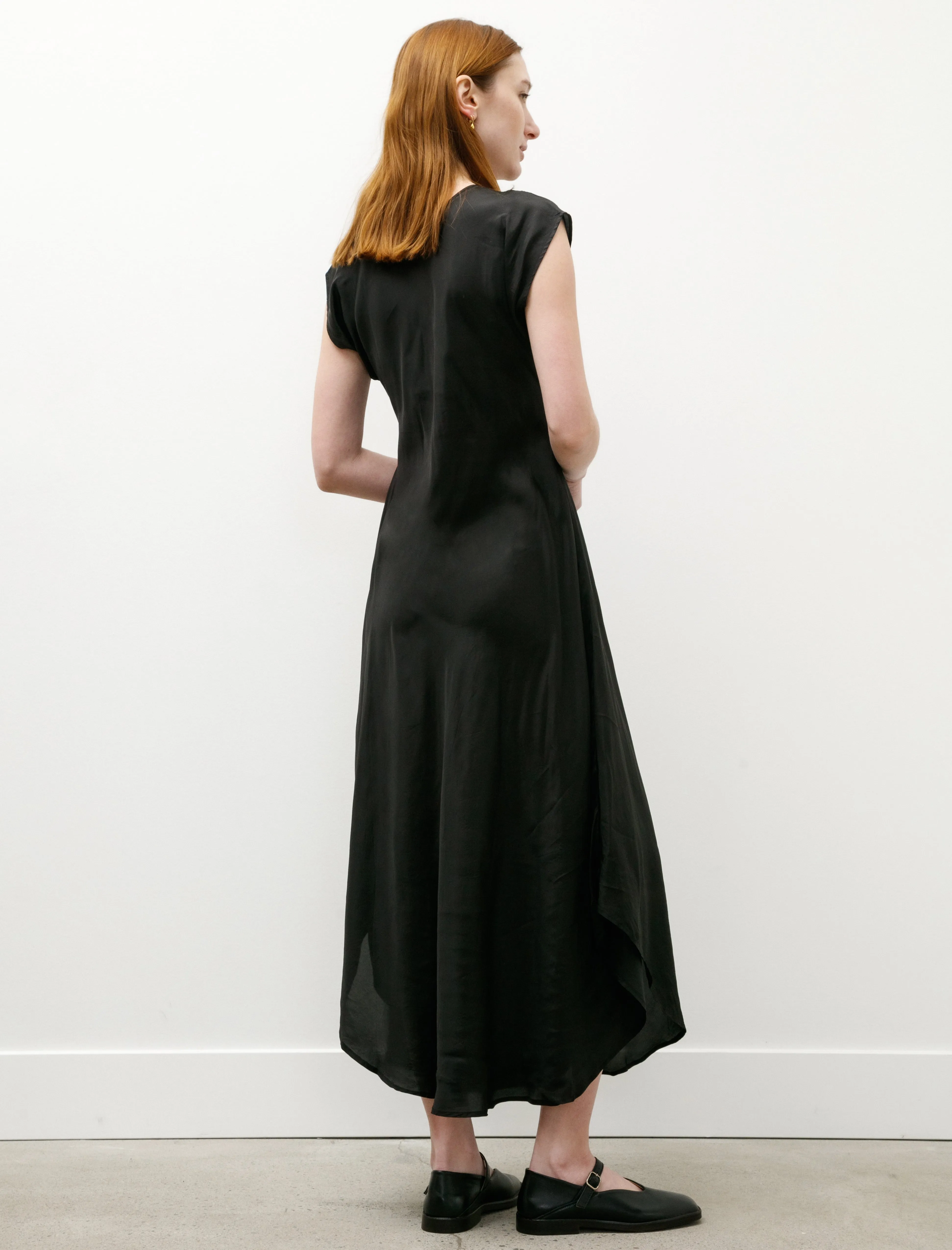 Maxi Dress Shiny Viscose Black