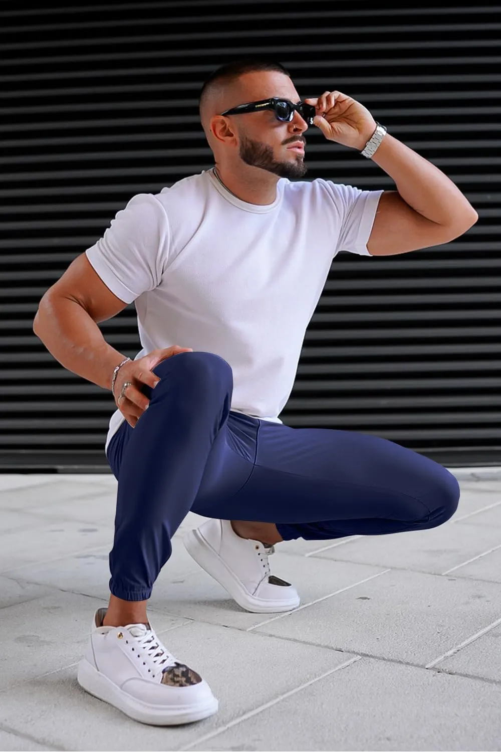 Men's 4-Way Stretch Slim Tapered Fit Golf Joggers -30" 28" 26" Inseam Nylon
