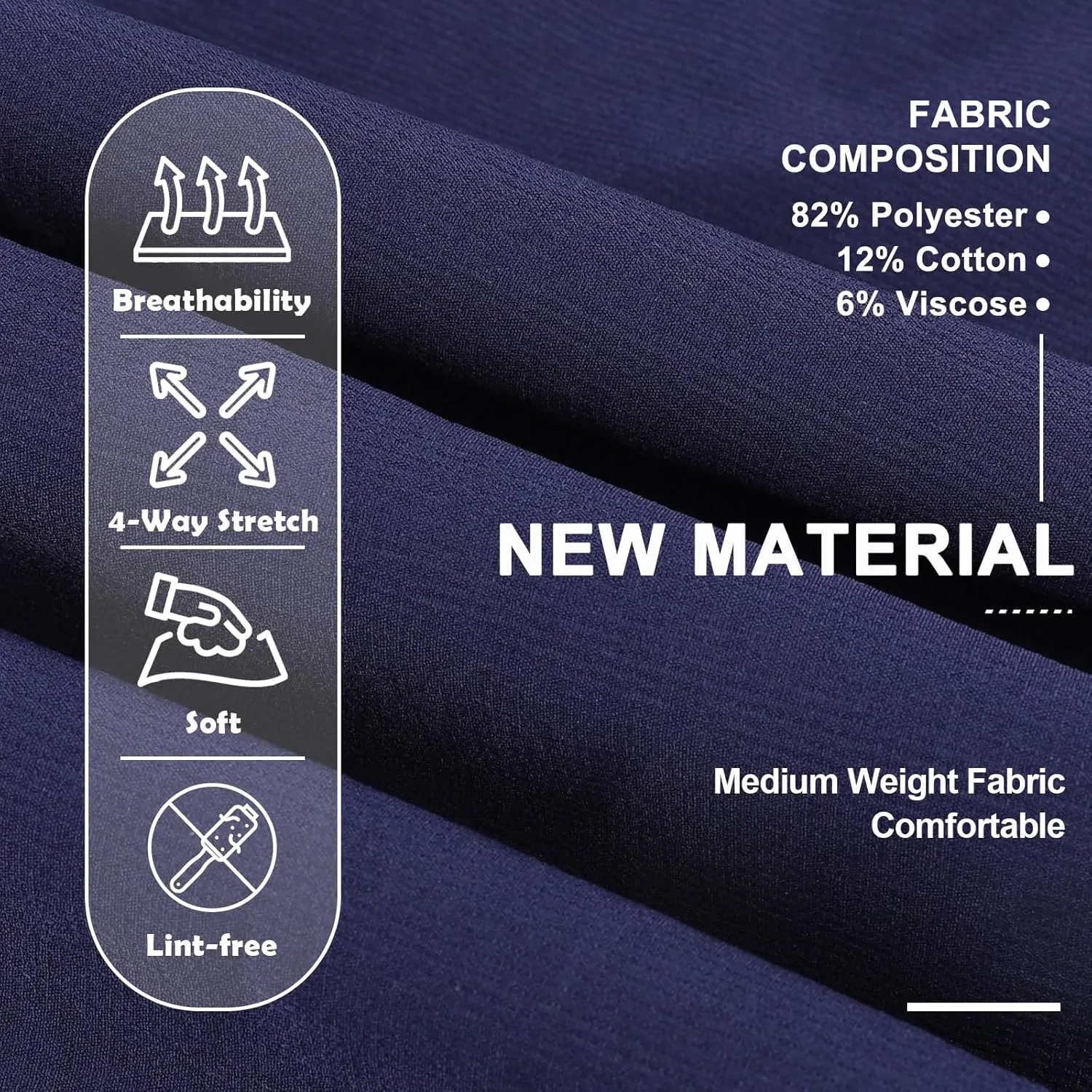 Men's 4-Way Stretch Slim Tapered Fit Golf Joggers -30" 28" 26" Inseam Nylon