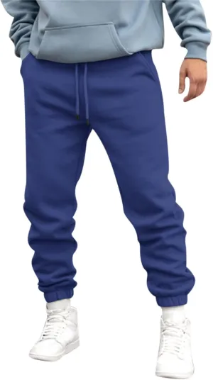 Mens Autumn and Winter High Street Fashion Leisure Pants Loose Sports Running Trousers Solid Color Lace Up Joggers