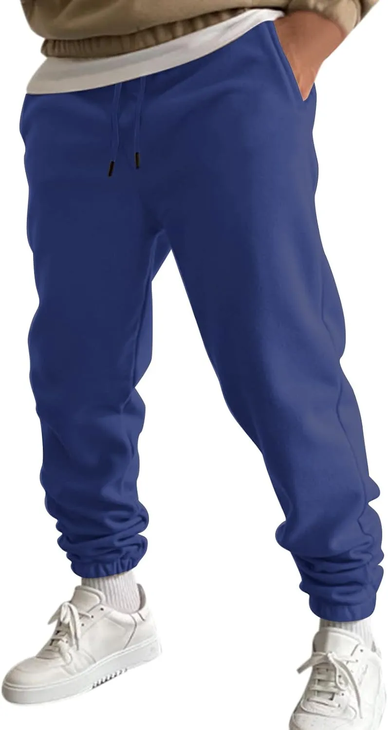 Mens Autumn and Winter High Street Fashion Leisure Pants Loose Sports Running Trousers Solid Color Lace Up Joggers