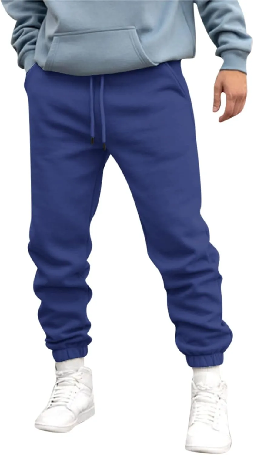 Mens Autumn and Winter High Street Fashion Leisure Pants Loose Sports Running Trousers Solid Color Lace Up Joggers