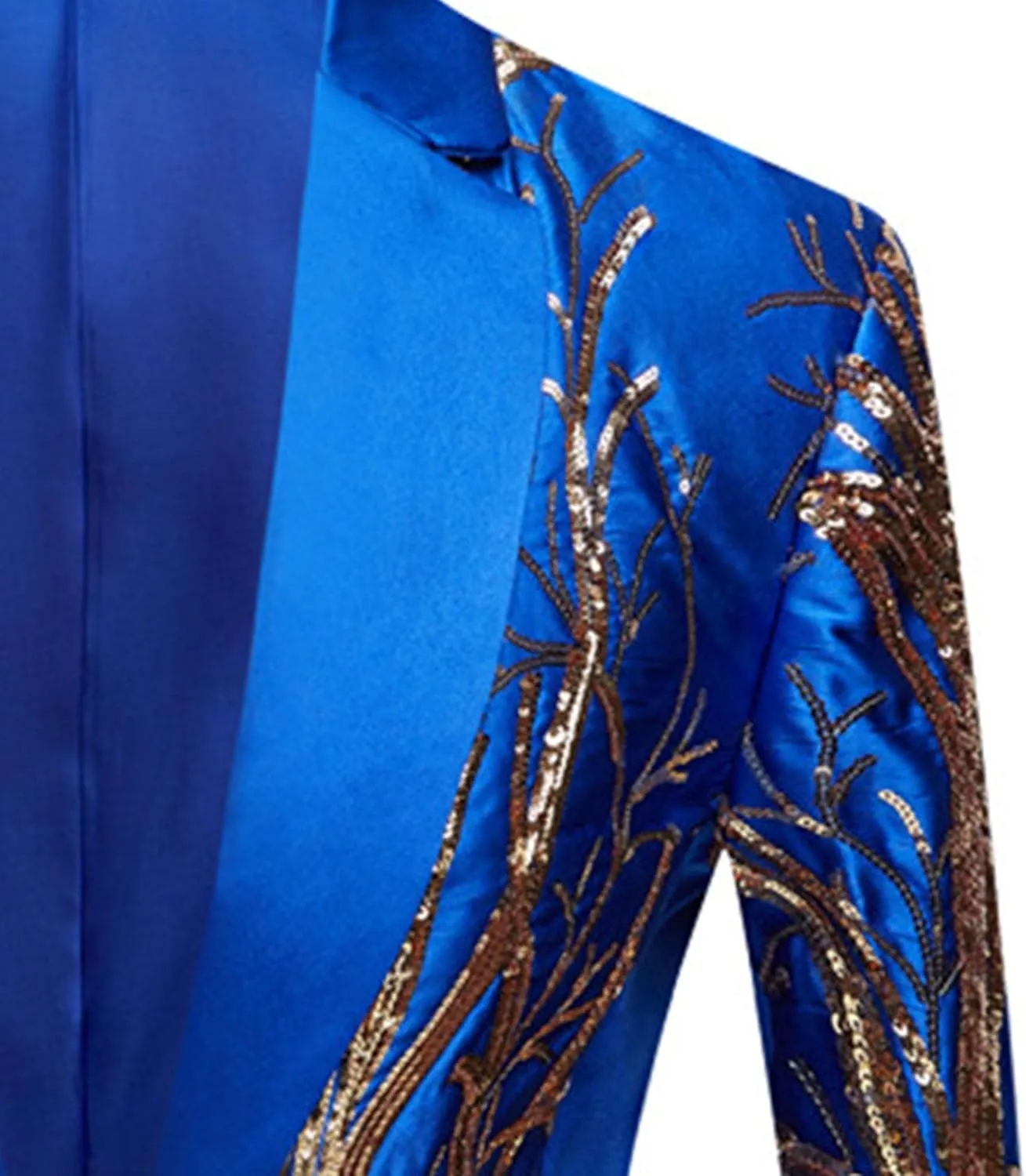 Mens Dinner Tux Dress Blazer Wedding Gold Sequin Suit Jacket Sport Coat Party Prom Jacket Vest Pants Set