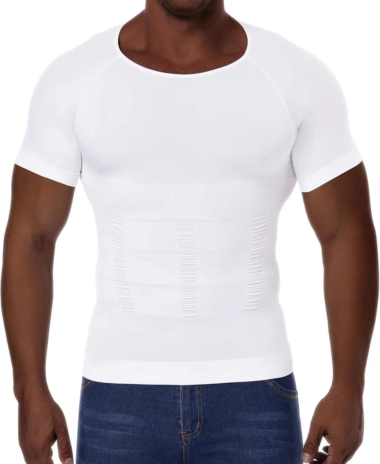 Mens Shapewear Body Shaper Slimming Mens Compression Shirt Tummy Control Undershirt Gynecomastia Abs Abdomen Tops