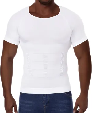 Mens Shapewear Body Shaper Slimming Mens Compression Shirt Tummy Control Undershirt Gynecomastia Abs Abdomen Tops